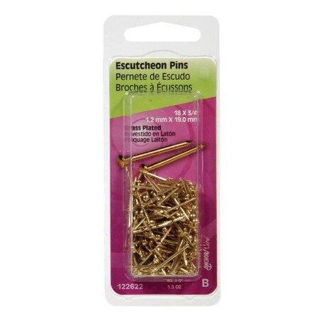 Homecare Products 0.75 in. Brass Plated Escutcheon Pin HO3304999